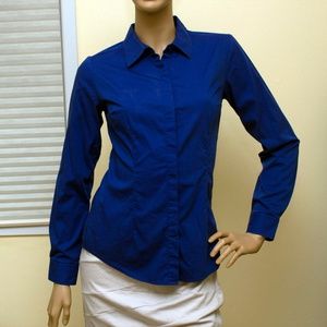 MOSSIMO Royal Blue Collared Blouse